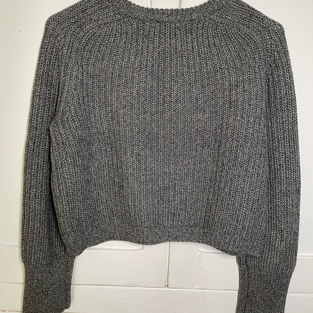 American Apparel Charcoal Women's Crew Neck Sweater - Picture 4 of 6
